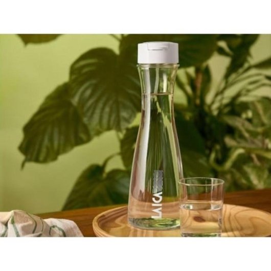 Trinkflasche mit Filter Laica GlaSSmart 1.1L Weiß mit 2 Filtern
