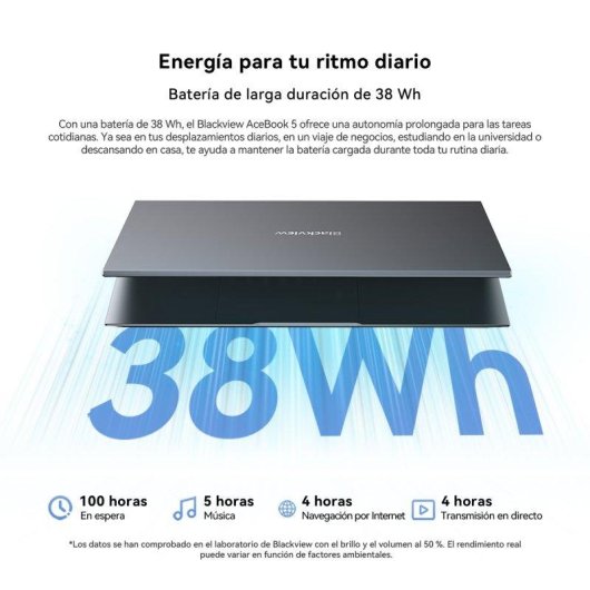 Portátil Blackview AceBook 5 15,6" Intel Pentium Silver N6000 16GB 512GB SSD Gráficos Intel Windows 11 Pro