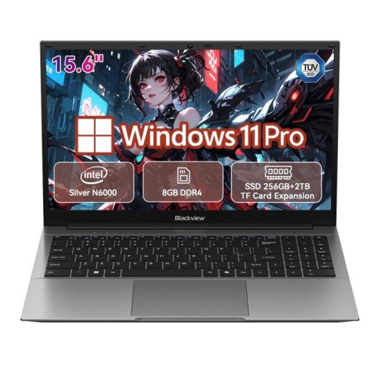 Portátil Blackview AceBook 5 15,6" Intel Pentium Silver N6000 8GB 256GB SSD Intel UHD Graphics Windows 11 Pro