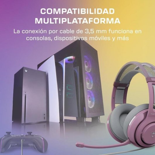 Auricular Turtle Beach Atlas 200 Lilac Mist con cable y transductores de 50 mm