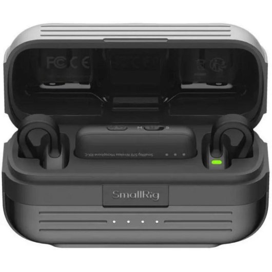 Microfone SmallRig S70-C2 sem fios USB-C com clip nitinol e estojo de carga