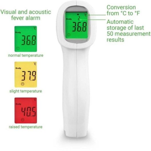 Berührungsloses Infrarot-Thermometer Medisana TM A79 LCD Speicher 50 Messungen
