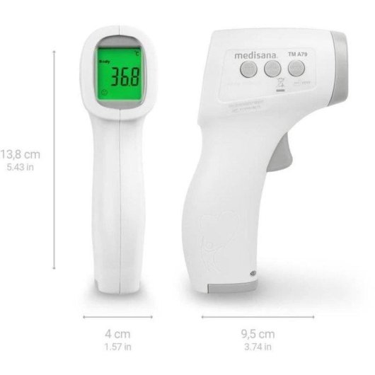 Berührungsloses Infrarot-Thermometer Medisana TM A79 LCD Speicher 50 Messungen