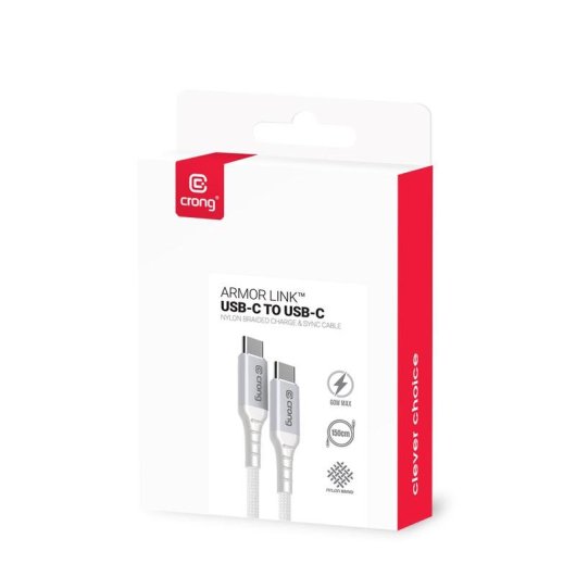USB-C-Kabel CRONG 0,25 m USB 3.2 Gen 2 10 Gbit/s 60W PD