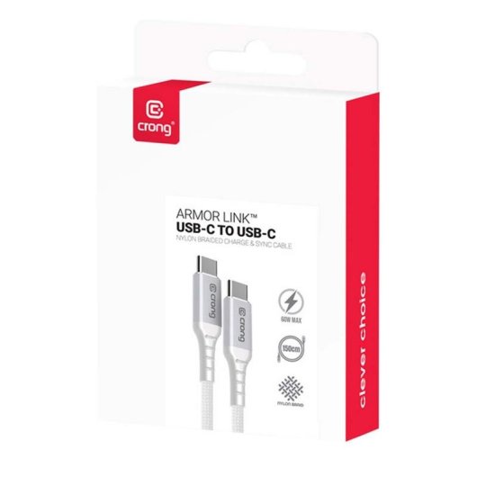 USB-C-Kabel CRONG 0,25 m USB 3.2 Gen 2 10 Gbit/s 60W PD