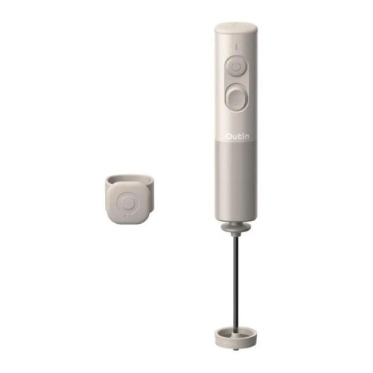 Espumador à lait portable OutIn LattoGo USB-C Argent