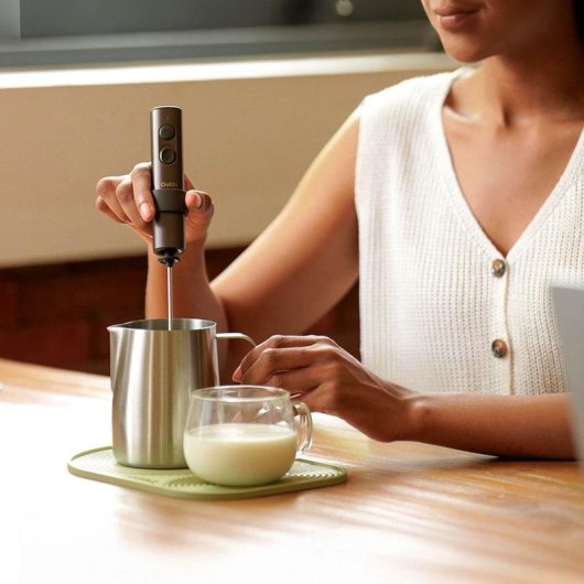 Espumador à lait portable OutIn LattoGo USB-C Argent