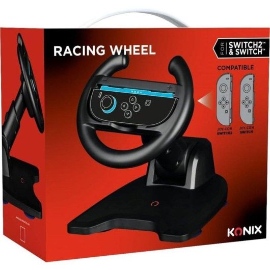 Volante Konix Plegable Nintendo Switch Joy-Con Ventosa Noir