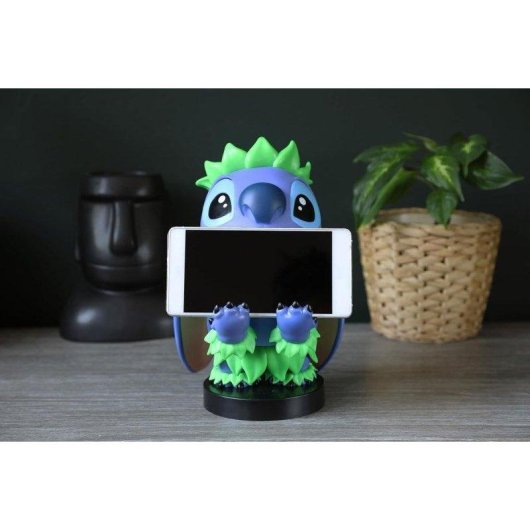 Soporte Exquisite Gaming Cable Guys Hula Stitch Figura Licenciada Lilo & Stitch con Carga USB