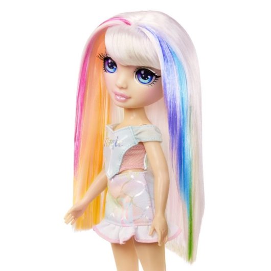 Bambola di moda Rainbow High My Fashion Style Amaya 27 cm, capelli platino arcobaleno