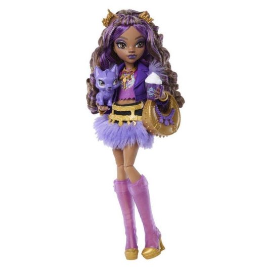 Monster High Clawdeen Wolf Fashion Puppe mit Haustier und 7 Zubehör