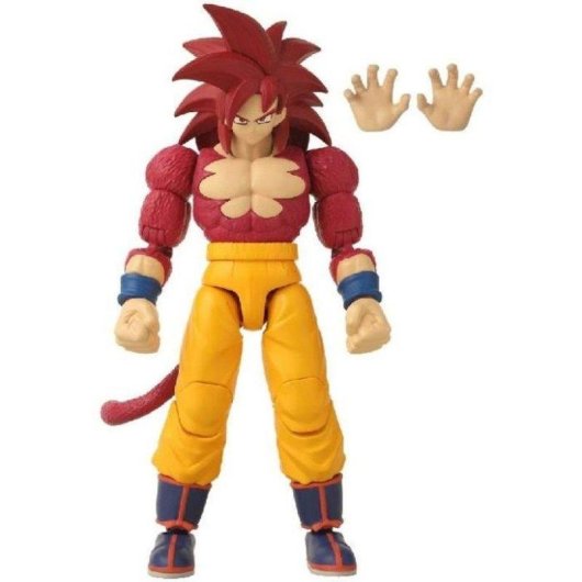 Figurina Bandai Dragon Ball Super Saiyan 4 Goku 17cm con Mani Interchangeabili