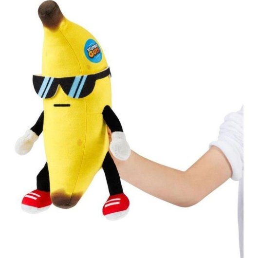 Peluche Bandai Stumble Guys Banana Guy 30 cm Multicolor, con Occhiali e Scarpe Rosse