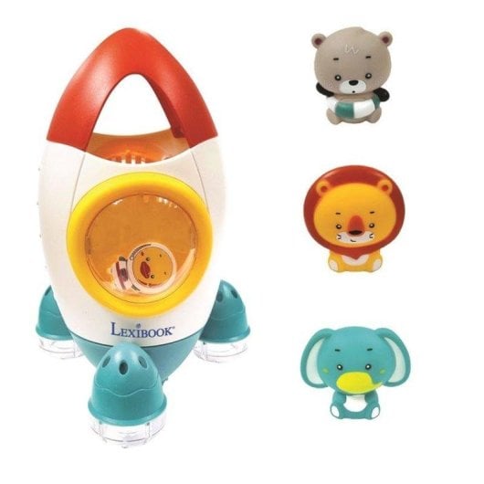 Jeu de Bain Lexibook Cohète et 3 Animaux Flottants Multicolor
