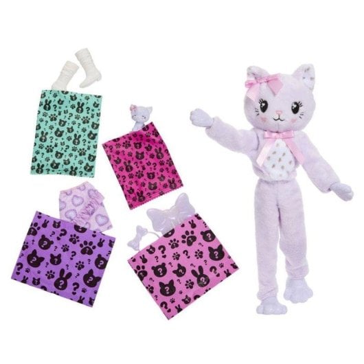 Barbie Cutie Reveal Puppe Lila Katze 10 Überraschungen