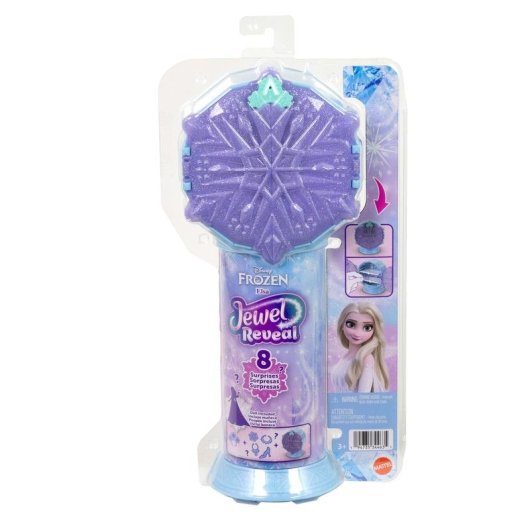 Bambola Mattel Disney Frozen Elsa Jewel Reveal con Scettro e 10 Accessori Sorpresa