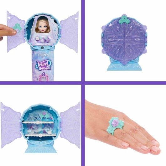 Bambola Mattel Disney Frozen Elsa Jewel Reveal con Scettro e 10 Accessori Sorpresa