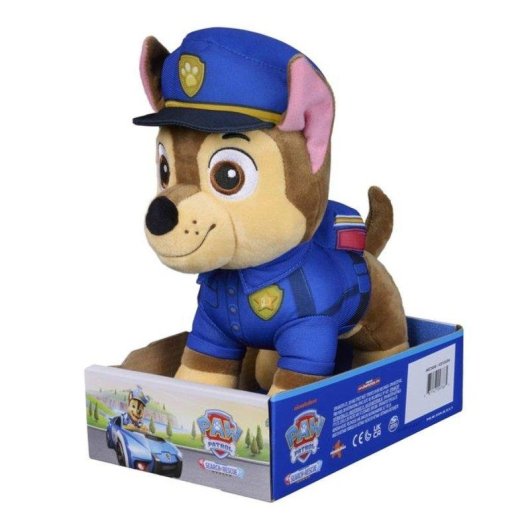 Peluche Patrulla Canina Chase 25 cm con Mochila y Linterna