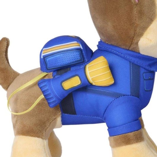 Peluche Patrulla Canina Chase 25 cm con Mochila y Linterna