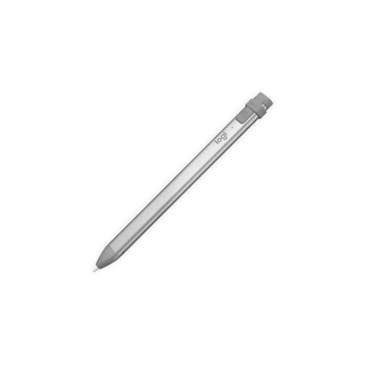 Caneta Stylus Ativa Logitech Crayon Cinza Bluetooth Inclinação 7,5h