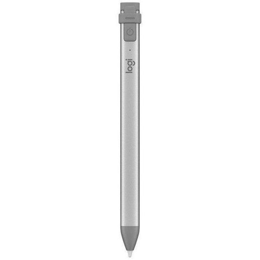Caneta Stylus Ativa Logitech Crayon Cinza Bluetooth Inclinação 7,5h