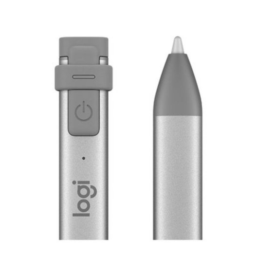 Caneta Stylus Ativa Logitech Crayon Cinza Bluetooth Inclinação 7,5h