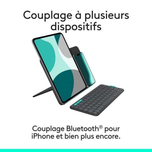 Teclado Bluetooth Logitech Flip Folio QWERTZ Suizo iPad Pro 11"/Air 11" Grafito