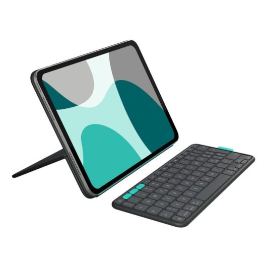 Teclado Bluetooth Logitech Flip Folio QWERTZ Suizo iPad Pro 11"/Air 11" Grafito