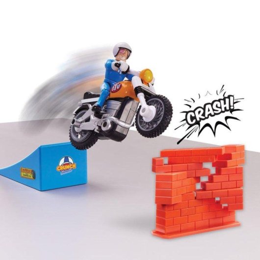 Bicicleta Acrobática Bandai Stuntman Stu Nitro Boost com Rampa e Figura