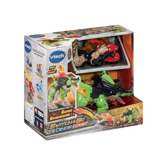 Juguete electrónico VTech Switch & Go Dinos Combo Spinops 2 en 1 con luces y sonidos