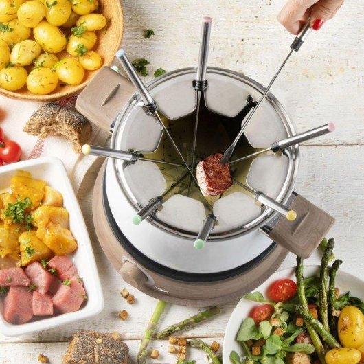 Olla para fondue eléctrica Domo DO736F 1500W 2L 8 personas