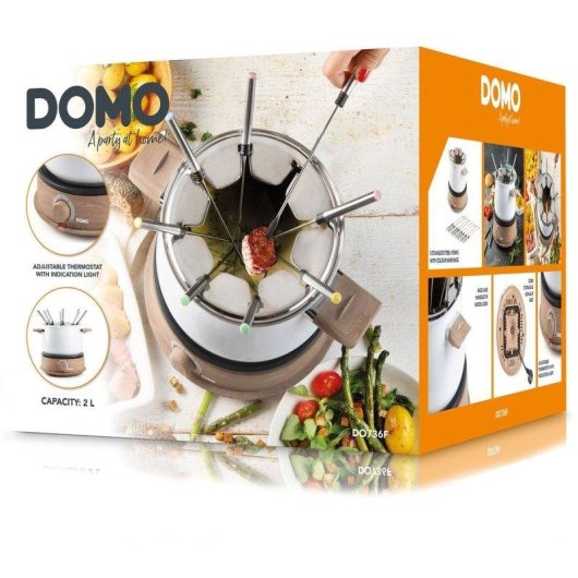 Olla para fondue eléctrica Domo DO736F 1500W 2L 8 personas