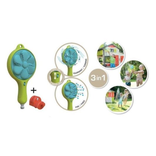 Doccetta Smoby 3 in 1 Blu con Raccordo Tipo Gardena per Gioco Esterno