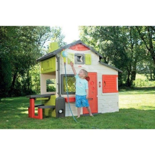 Doccetta Smoby 3 in 1 Blu con Raccordo Tipo Gardena per Gioco Esterno