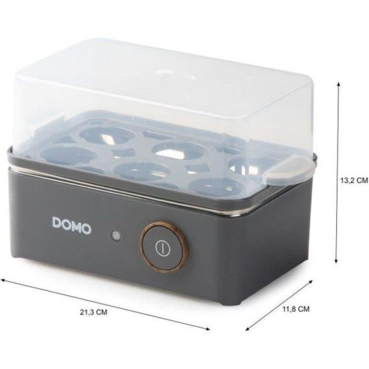 Cocedor de huevos Domo DO9283EK 400W 6 Huevos Negro