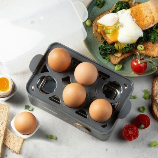 Cocedor de huevos Domo DO9283EK 400W 6 Huevos Negro