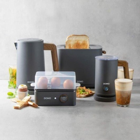Cocedor de huevos Domo DO9283EK 400W 6 Huevos Negro