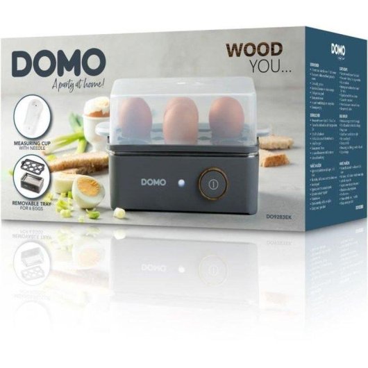 Cocedor de huevos Domo DO9283EK 400W 6 Huevos Negro