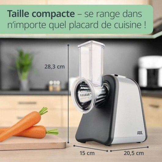Grattugia elettrica ADE KA1802 200W con 4 inserti inox