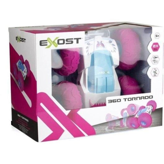 Voiture RC Stunt Exost 360 Tornado 1:10 Rose 2,4 GHz 15 km/h