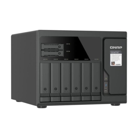 NAS Tour QNAP 8 baies AMD Ryzen 5 16GB DDR5 2,5GbE TVS-h877AX-R5-16G