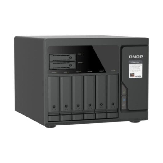 NAS Tour QNAP 8 baies AMD Ryzen 5 16GB DDR5 2,5GbE TVS-h877AX-R5-16G