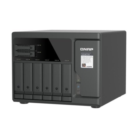 NAS Tour QNAP 8 baies AMD Ryzen 5 16GB DDR5 2,5GbE TVS-h877AX-R5-16G