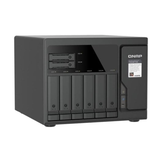 NAS Tour QNAP 8 baies AMD Ryzen 5 16GB DDR5 2,5GbE TVS-h877AX-R5-16G