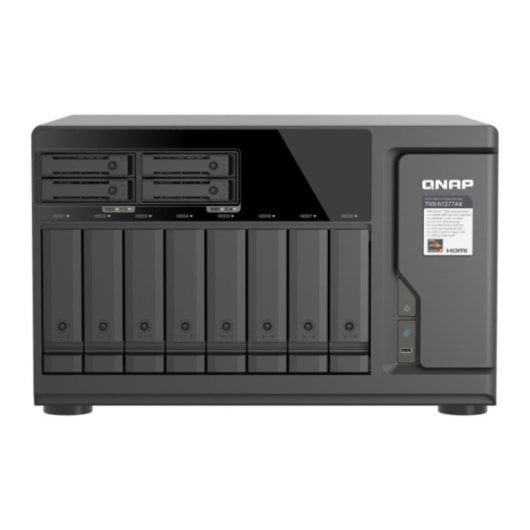 Servidor NAS torre QNAP 12 bahías AMD Ryzen 5 16GB DDR5 2,5GbE QTS Hero