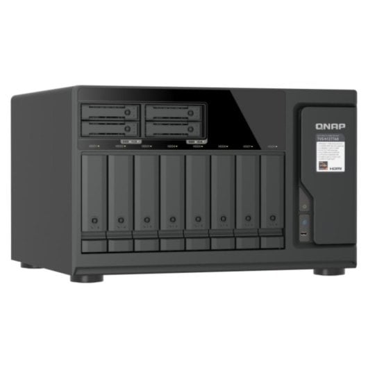 Servidor NAS torre QNAP 12 bahías AMD Ryzen 5 16GB DDR5 2,5GbE QTS Hero