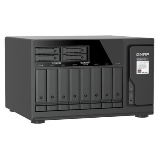 Servidor NAS torre QNAP 12 bahías AMD Ryzen 5 16GB DDR5 2,5GbE QTS Hero