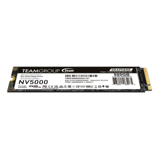 Disque Dur Team Group NV5000 500GB M.2 SSD PCIe 4.0 4500MB/s Lecture