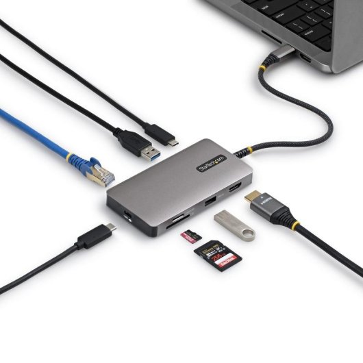 Docking station StarTech 305B-USBC-MULTIPORT USB-C HDMI 4K 140W Ethernet SD Gris