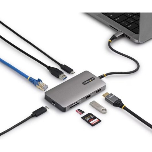 Docking station StarTech 305B-USBC-MULTIPORT USB-C HDMI 4K 140W Ethernet SD Gris